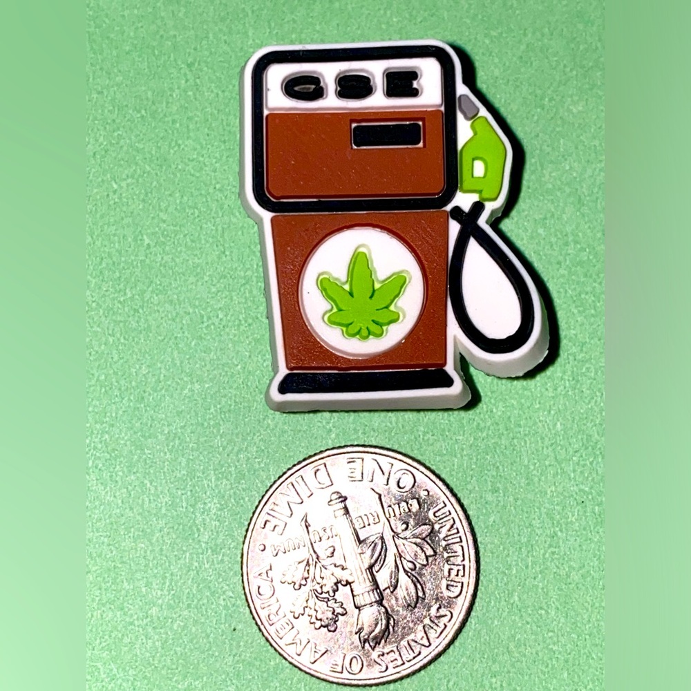 (10 for $15) Gas Pump Weed 420 Cannabis Crocs Shoe Charms